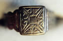 Click for a larger image of Officer's Full Shield Tin Ring